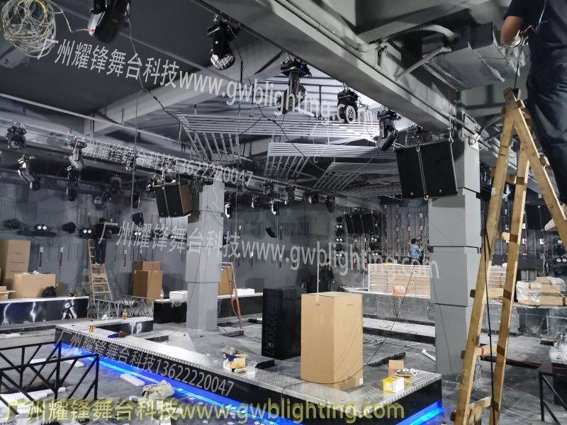 耀锋舞台科技酒吧工程案例;惠州惠龙派对空间